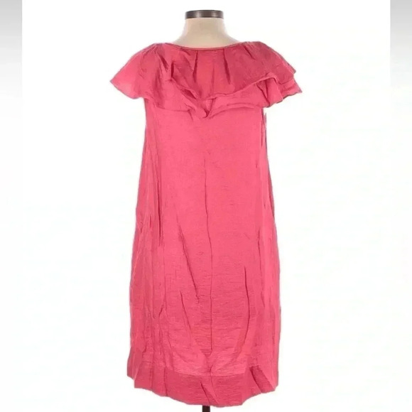 BCBGMAXAZRIA Pink Ruffle Cocktail Sheath Dress Women’s Size 10 Medium M - Picture 2 of 2
